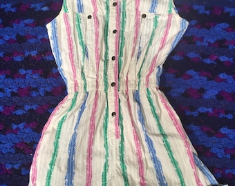Candy Stripe romper vintage 80's