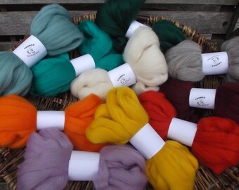 Corriedale Coloured Fibre/ Roving / Fiber Various Colours
