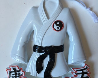 Black Belt,Tae Kwon Do, Kung Fu, Judo Karate, Jujutsu, Sports- Personalized Christmas Ornament
