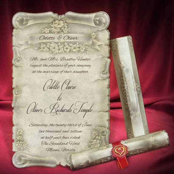 scroll wedding invitation personalized unique invitations wedding invitation scroll design