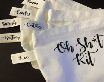 Customized Makeup Bag - Personalized Tote - oh Shit Kit - Oh Sh*t Kit - Makeup purse