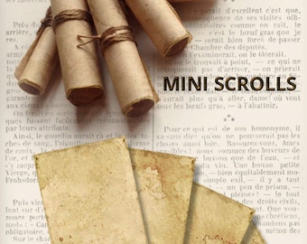 Mini Scrolls DIY printable paper crafting antique scrolls parchment digital download instant download digital collage sheet - VDMIVI1268