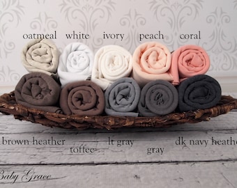Newborn Wrap, Stretch Knit Wrap, Newborn Photo Prop, Stretch Wrap, Photography Prop, Baby Wrap, Newborn Swaddle, Sweater Knit Fabric
