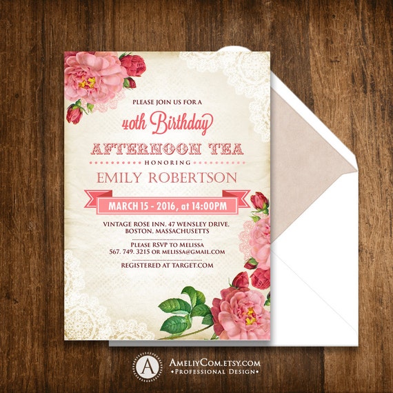 tea party flyers