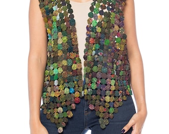 Handmade Rosette Yo Yo Vest Size: 16