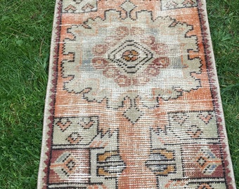 Small moroccan rug,Small old turkish rug,Small anatolia rug,Small Vintage rug S/42x93 F/1’4x3’1