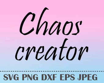 Chaos svg | Etsy