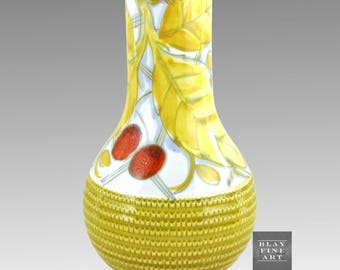 BITOSSI Aldo London Italian Ceramic Hand Painted Mid Century Modern Vase Vintage