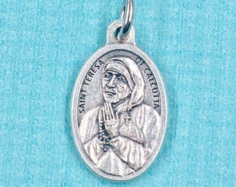 St Teresa of Calcutta Medal St Teresa Medal St Teresa Rosary Medal St Mother Teresa Medal Rosary Medal Rosary Part Pouch