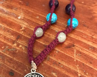 Aquarius Hemp Crystal Necklace