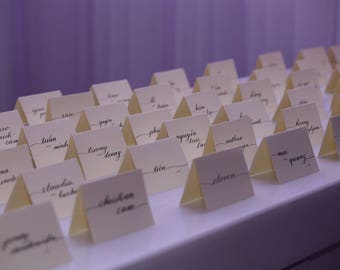 Handwritten Calligraphy Place Cards