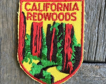 California Redwoods Vintage Travel Souvenir Patch from Voyager - LAST ONE!