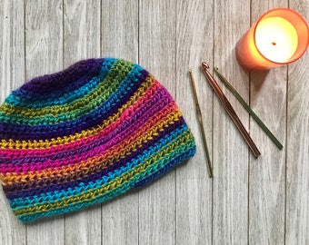 Landscapes "Boardwalk" Messy Bun Beanie