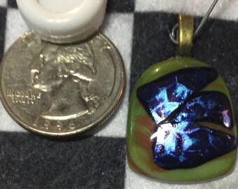 Stained glass fused with dichronic glass