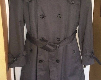 CHRISTIAN DIOR MONSIEUR Trench Rain Coat Olive Removable Lining Size 42R