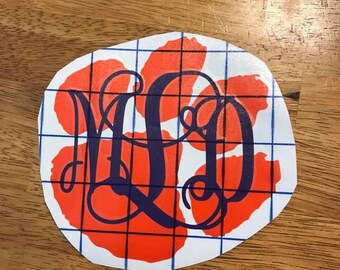 Monogram Clemson Decal***FREE SHIPPING***
