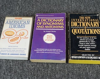 Vintage Set Of 3 English Reference Books
