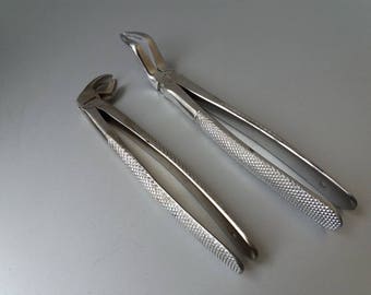 Soviet Dental Tools Vintage Medical Instruments Dental Pliers Set of 2 Dental Pliers Vintage Medical Equipment Tooth Extraction Pliers USSR