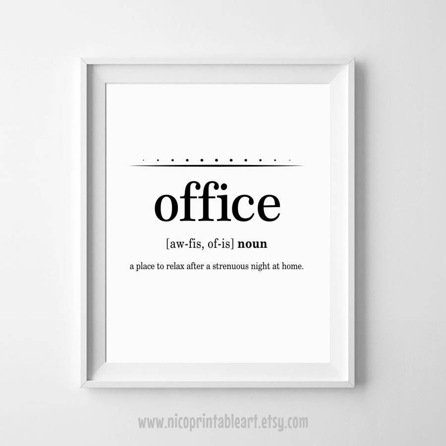 Office Wall Art Office Printables Funny Definition Art