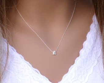 100% Sterling Silver Initial Necklace, Dainty Necklace, Lowercase letter, Everyday Necklace, Letter Necklace, Initial Jewelry