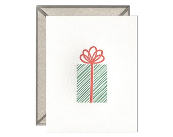 Christmas Gift letterpress card - single