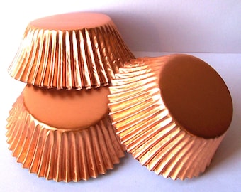 Copper Foil Cupcake Liners Standard Size- Choose Set of 50 or 100
