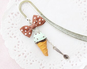 Bookmark - ice - Mint chocolate ice cream cone