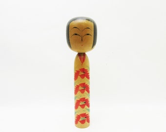 Vintage Kokeshi Doll.Toogatta Traditional.Mitsuru Rokugou.Japanese Folk Art.245mm.#dk347
