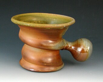 STONEWARE SHAVING MUG #26 - Wood Fired Pottery - Ceramic Shaving Mug - Shaving Cup - Shaving Bowl - Shaving Soap - Shaving Razor
