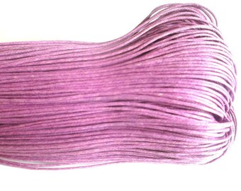 5 meters of waxed cotton thread purple 0.7 mm