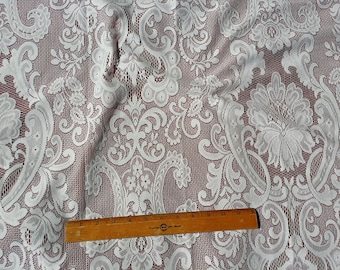 Lace Curtain Fabric by the yard - Westbury White or Ivory