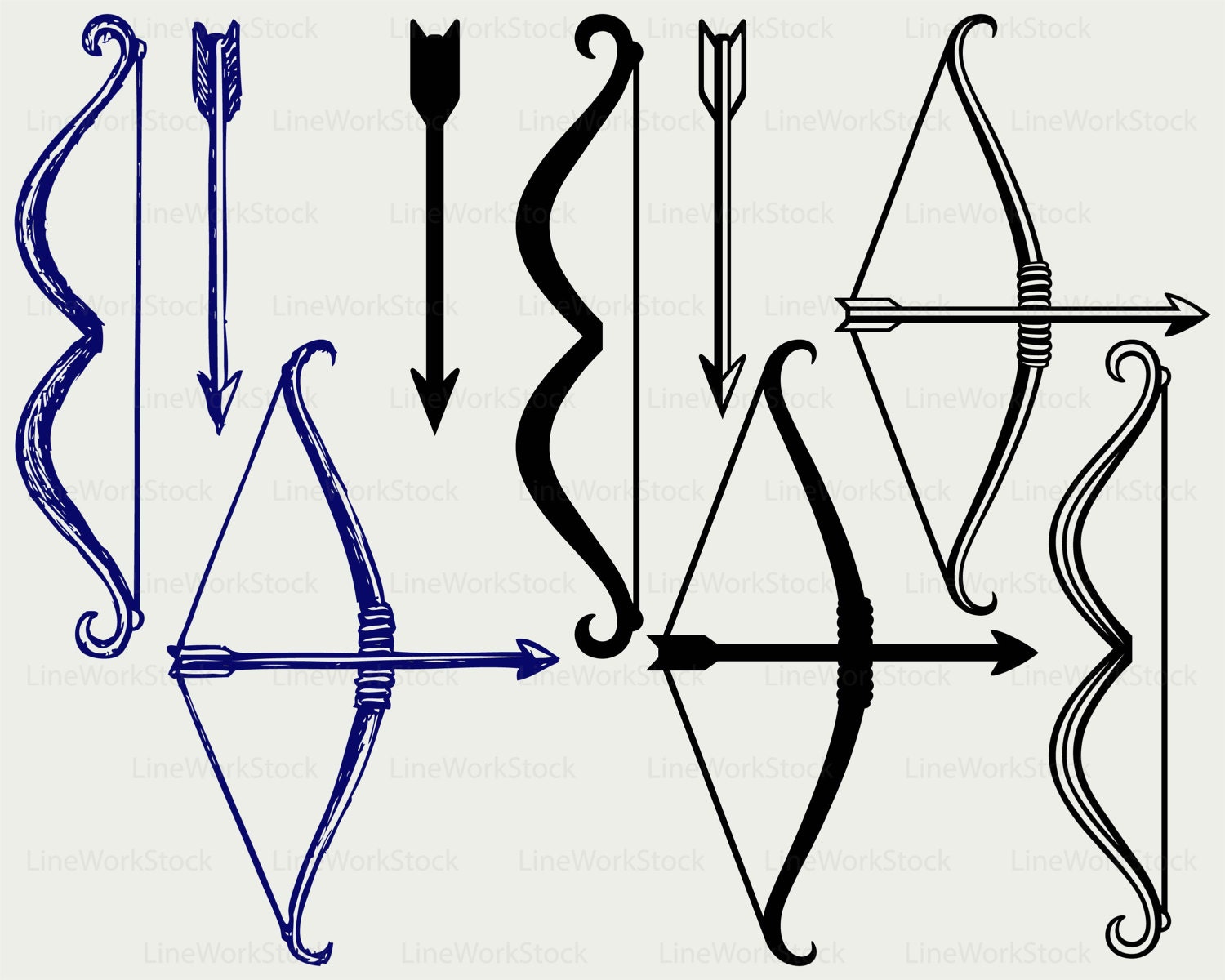 Download Bow arrow svg/bow clipart/bow arrow svg/bow silhouette ...