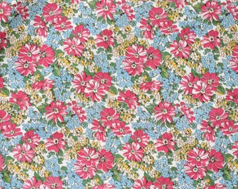 Vintage Floral Cotton Fabric