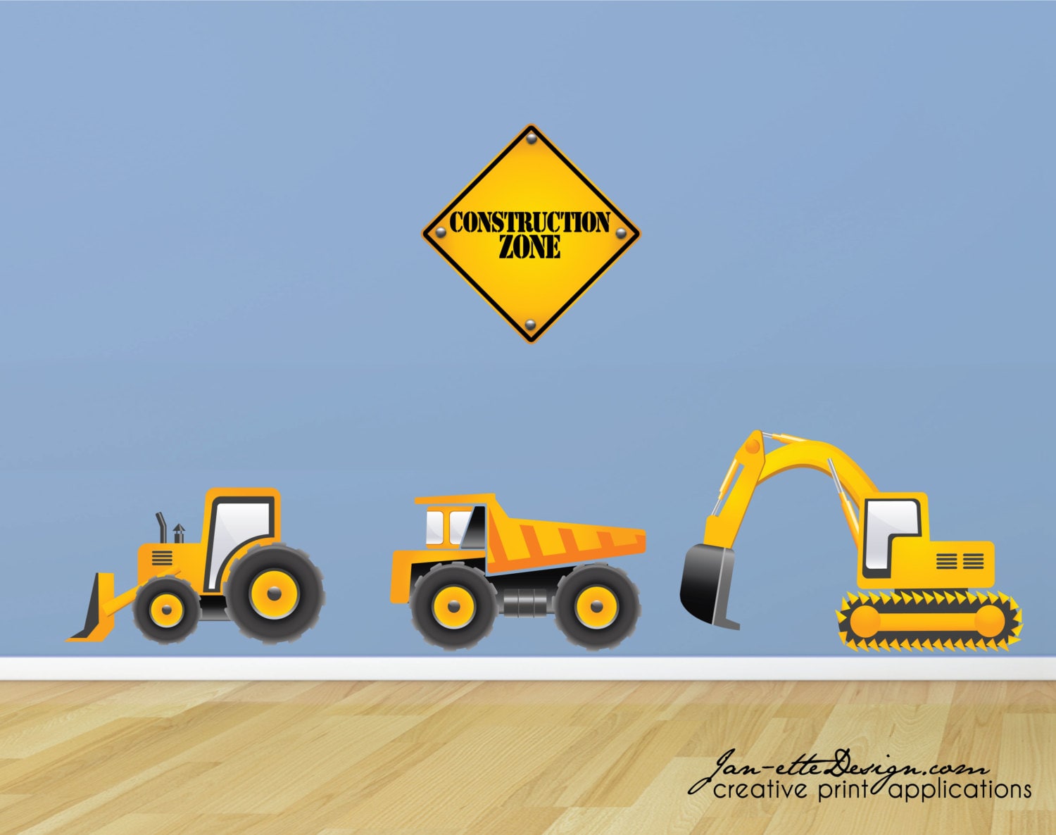 Truck Wall Decals Construction Truck Wall Stickers