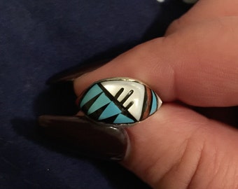 Zuni Inlay Ring Size 6