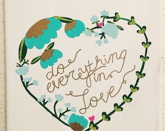 Do Everything In Love Canvas Wall Decor Art