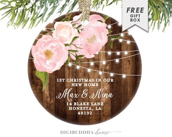 First Christmas in our New Home Ornament, First Christmas in Our Home Christmas Ornament Personalized New Home Gift for Couple, Our Home