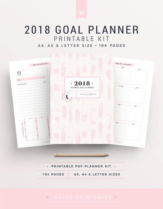 bullet journal goals page