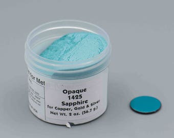 Thompson Enamel Sapphire 1425 Vitrearc Jewelry Enamel for Copper, Gold, Silver 2oz Jar