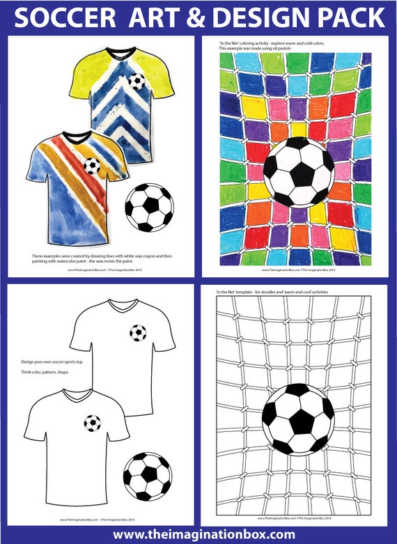 kids euro 2016 soccerfootball art activity pack colouring