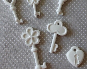 Chalks chalks pz50 padlock key anniversary wedding favor confirmation communion baptism placeholder craft mydastore