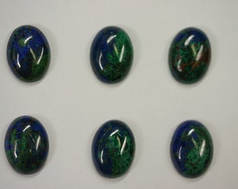 4pcs Natural Azurite Malachite Calibrated Oval Cabochon High Quality Gemstones 4x6 5x7 6x8 7x9 FREE SHIPPING