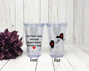 Best Friends Tumbler, Best friend Gift, Long Distance Best Friend, Best Friend Birthday Gift, Best Friend Long Distance, Friendship Tumbler
