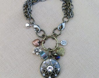 Multi-Chain Bracelet with Assorted Charms