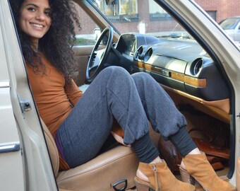 Wool Pants - Limited Edition 100% wool pants with pleated pockets a stretchy waist band and extra long cuffs