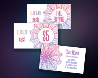 LulaCash - Reward Card - Cash Cards - Business cards - Coupon - - Cash - Digital File - Gift card - Home Office Approved Color&Fonts