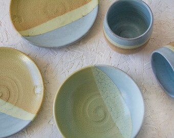 Housewarming Ceramic Cake plate, Stoneware Plate, Tea Party Decor, Dessert Plate, Salad Plate, Small Plate, Serving Plates