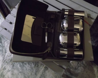 Vintage Grooming Kit 1950s era with leather case