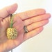 Handmade pineapple airplant holder necklace-pineapple jewelry, air plant holder, tillandsia, pineapple charm, kawaii, polymer clay food