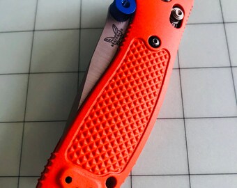 Benchmade Griptilian + Mini Griptilian CUSTOM Blue Big Wheel Thumb Stud